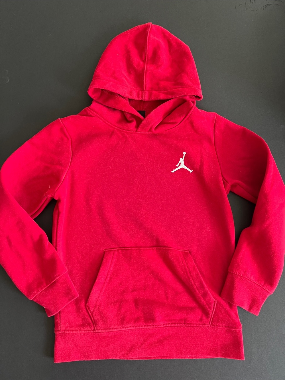 Jordan Kids Red Hoodie with White Jumpman Logo